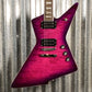 Westcreek Revenge Explorer Flame Transparent Purple Burst Guitar #1036 Used