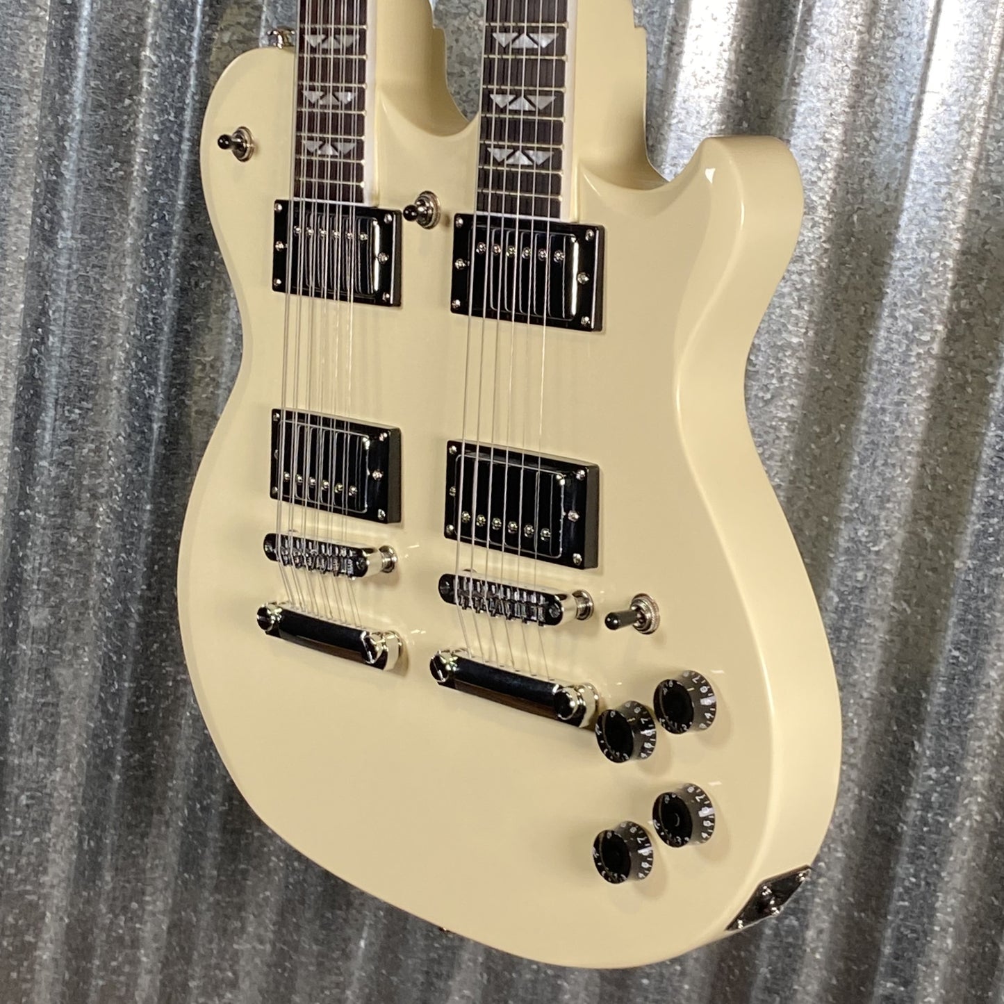 Westcreek Guitars Double Trouble Double Neck 12 & 6 String White #0151 Used