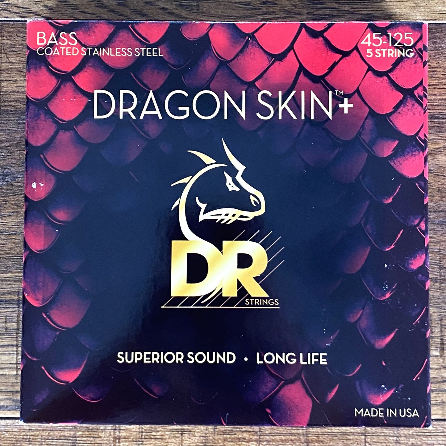 DR Strings DBS5-45 Dragon Skins + Coated Stainless Steel 5 String Bass Set Medium 45-125