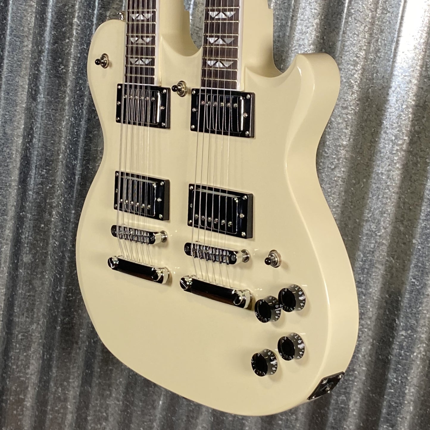 Westcreek Guitars Double Trouble Double Neck 12 & 6 String White #0128 Used