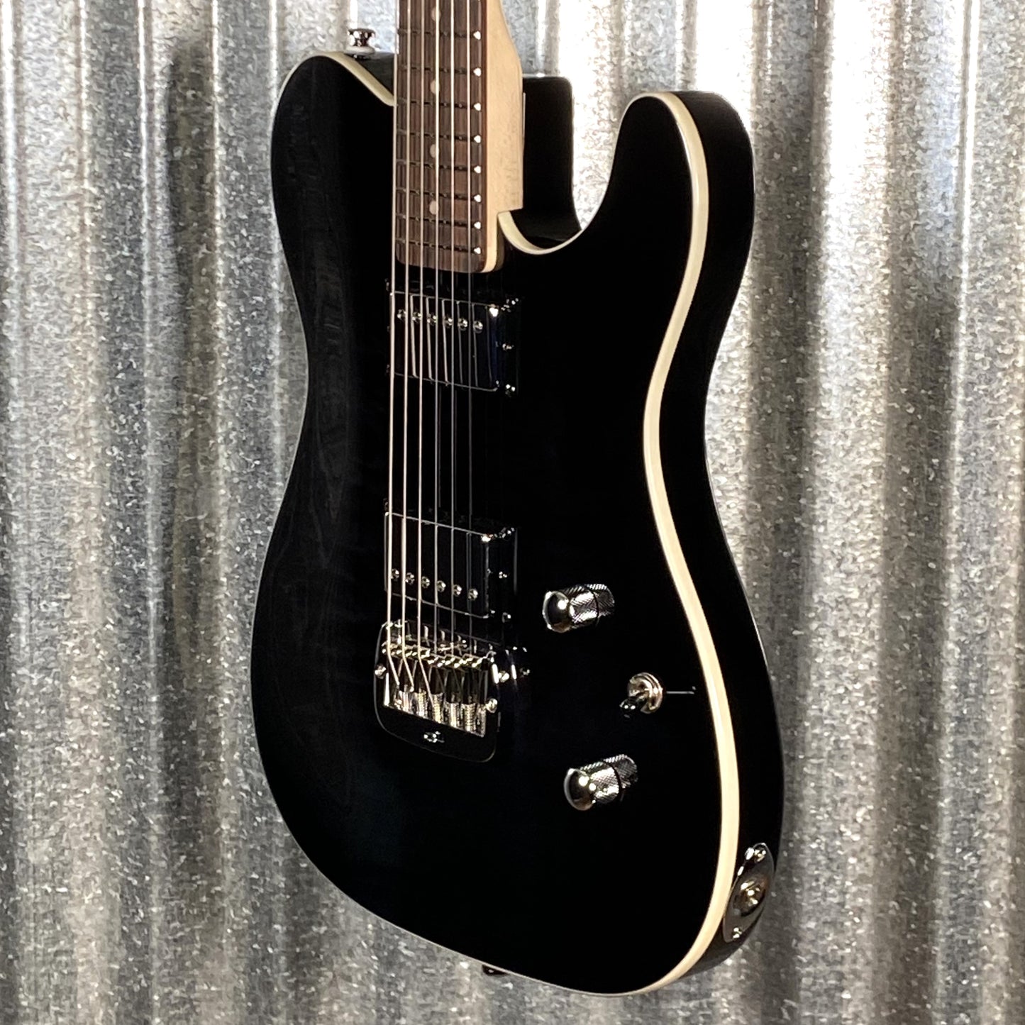 G&L Tribute ASAT Deluxe Trans Black Guitar #2079 Used