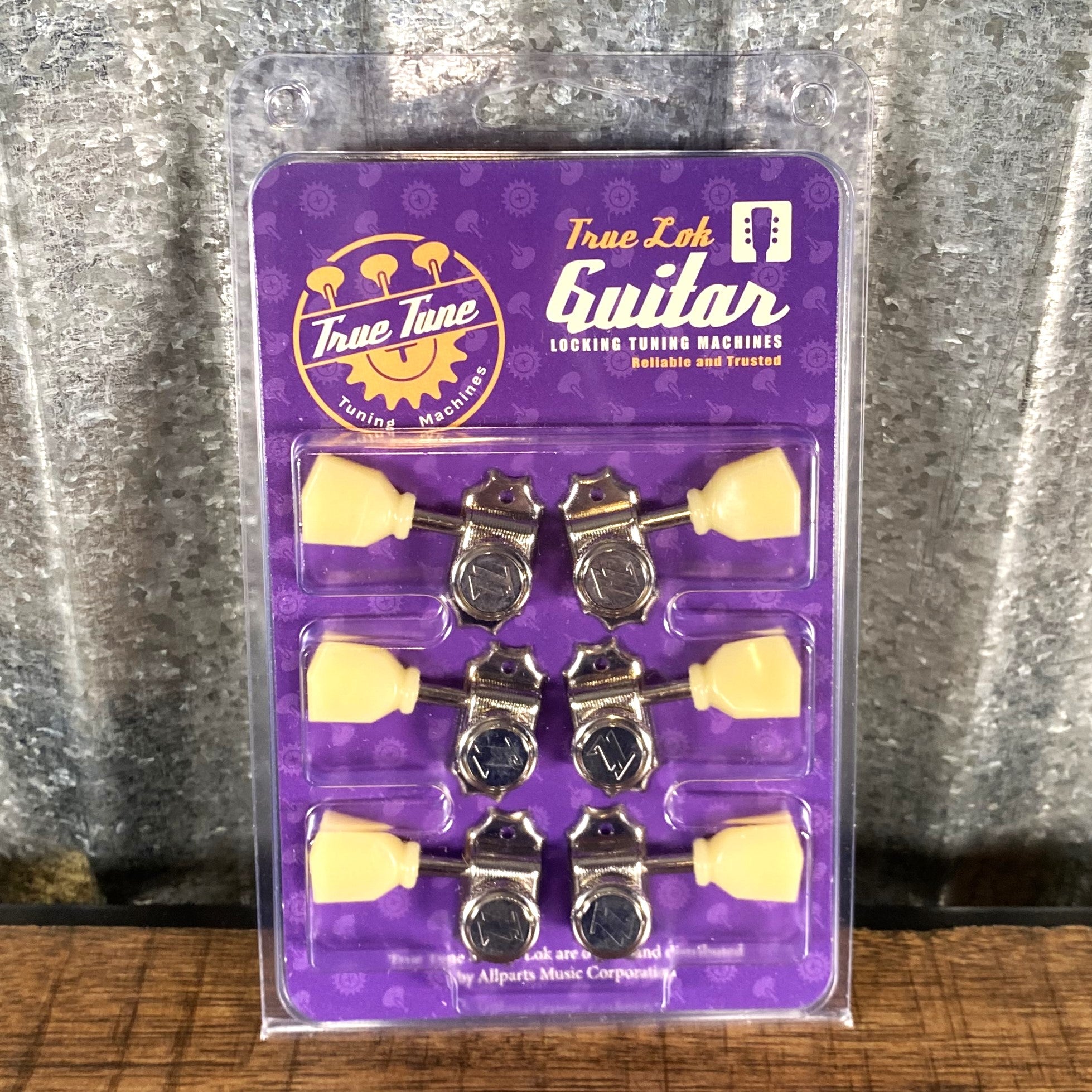 True Locking True Lok TK-7111-001 Vintage Style Locking Tuners 3x3 Nickel ...
