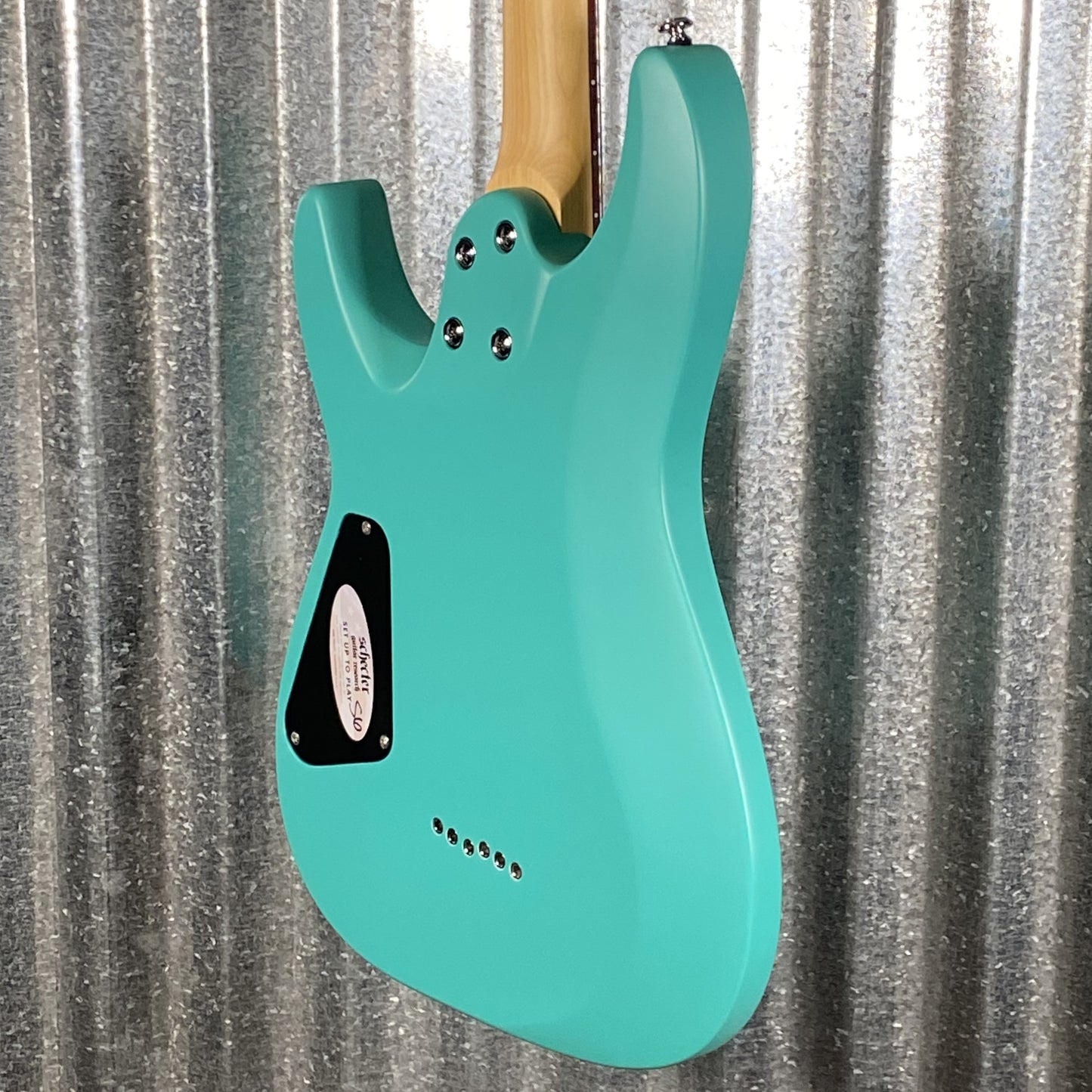 Schecter C-6 Deluxe Satin Aqua Guitar #0749