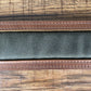 Levy's M317TRI-BRN-GRN 2.5" Crazy Horse Brown Leather Guitar Bass Strap Green Insert