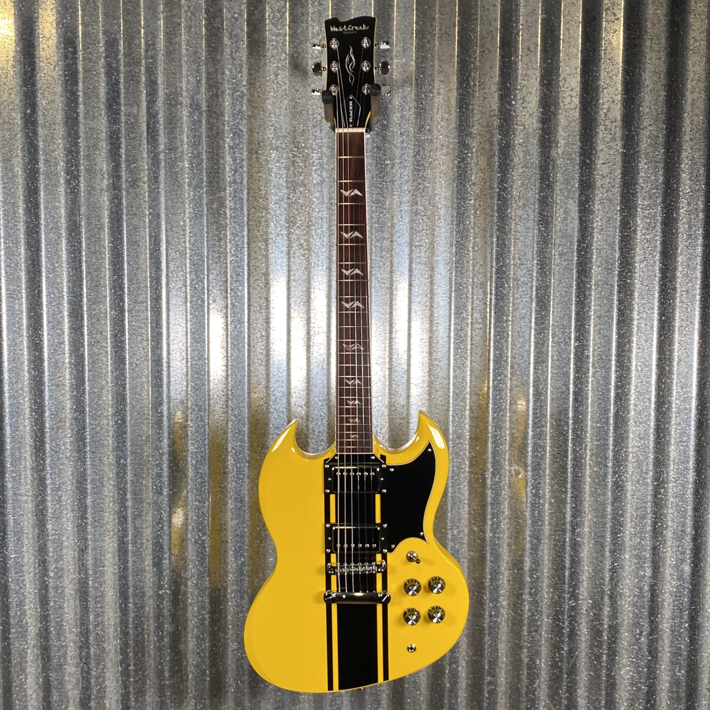 Westcreek Guitars Racer SG Offset Style Bumble-B Yellow #0278 Used