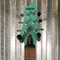 Schecter C-6 Deluxe Satin Aqua Guitar #0749