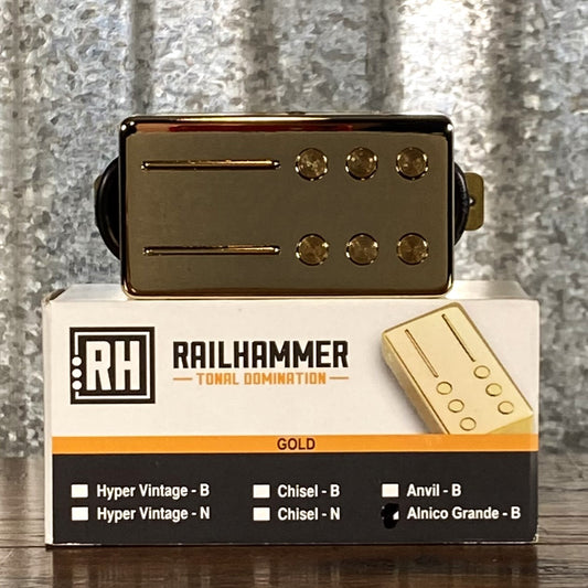 Railhammer Alnico Grande Bridge Gold Humbucker Guitar Pickup