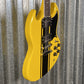 Westcreek Guitars Racer SG Offset Style Bumble-B Yellow #0162 Used