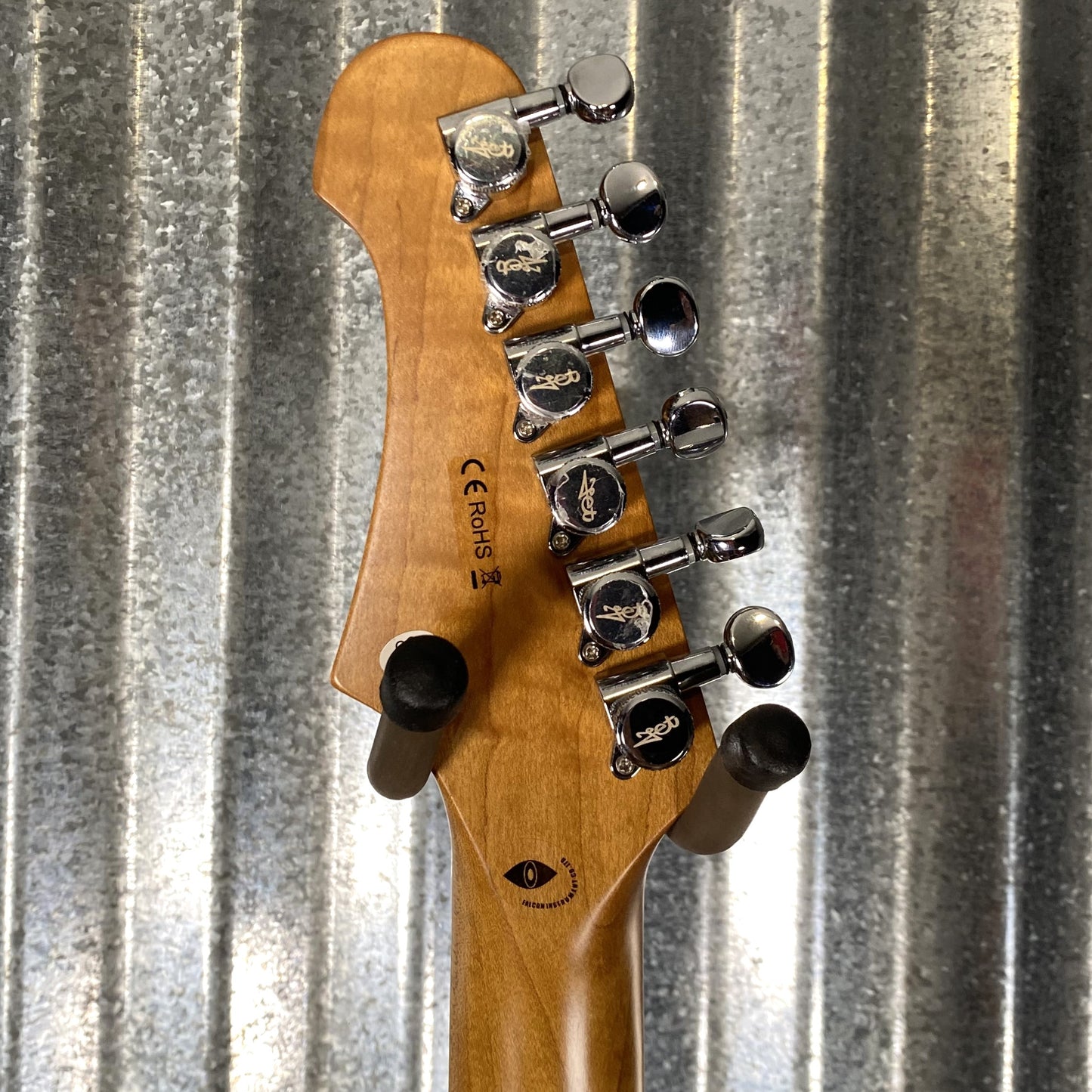 Jet JS600TRS HSS Strat Style Guitar Flame Top Transparent Red Fade #0003 Blem