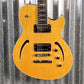 Reverend Limited Edition Roundhouse Semi Hollow Body Archtop Vintage Clear Natural Guitar & Case #15