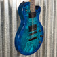 Schecter Solo-II Standard Ocean Blue Burst Burl Guitar #0469 Blem