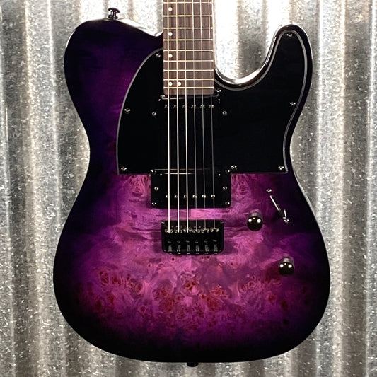 ESP LTD TE-200DX Transparent Purple Burst Electric Guitar LTE200DXPRB Blem #1094