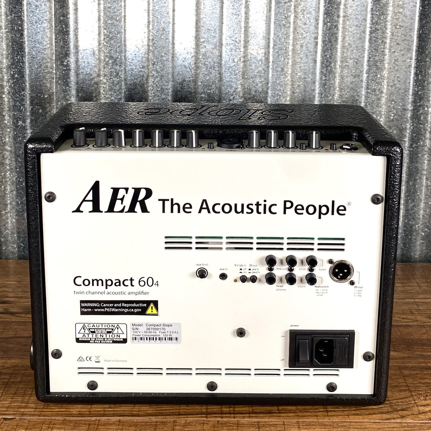 AER Compact 60/4 Slope Angled 60 Watt 2x8" Two Channel with Effects Acoustic Guitar Amplifier Combo