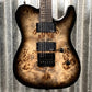 ESP LTD TE-1000 Evertune Burl Charcoal Burst Fluence Guitar TE1000ETBPCHB #2303 Used