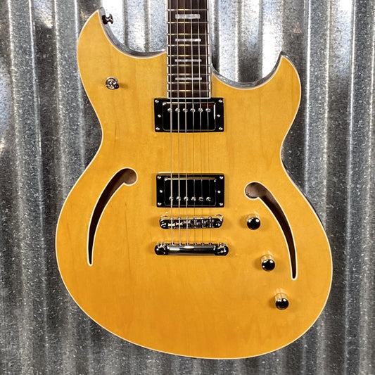 Reverend Limited Edition Manta Ray Semi Hollow Body Archtop Vintage Clear Natural Guitar & Case #11