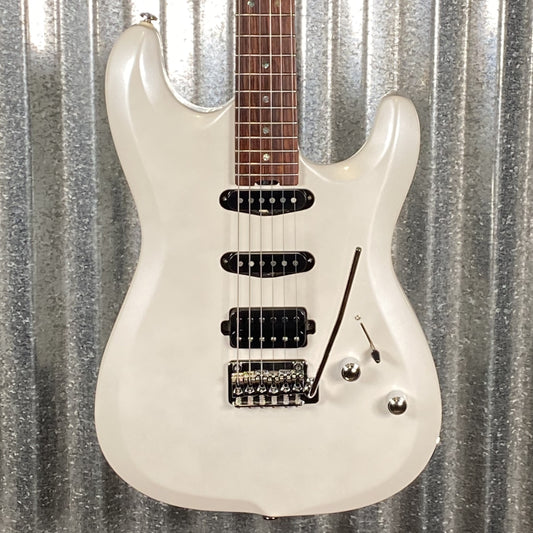 Musi Capricorn Fusion HSS Superstrat Pearl White Guitar #0176 Used