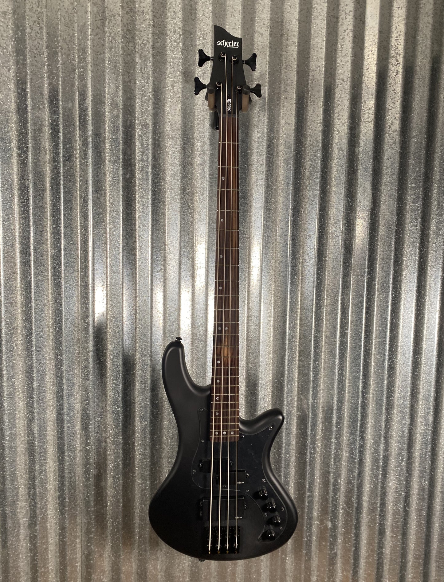 Schecter Stiletto Stealth-4 4 String Bass Satin Black #0253