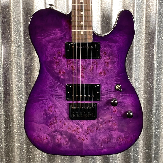 Schecter PT Standard Purple Burst Burl Guitar #0349