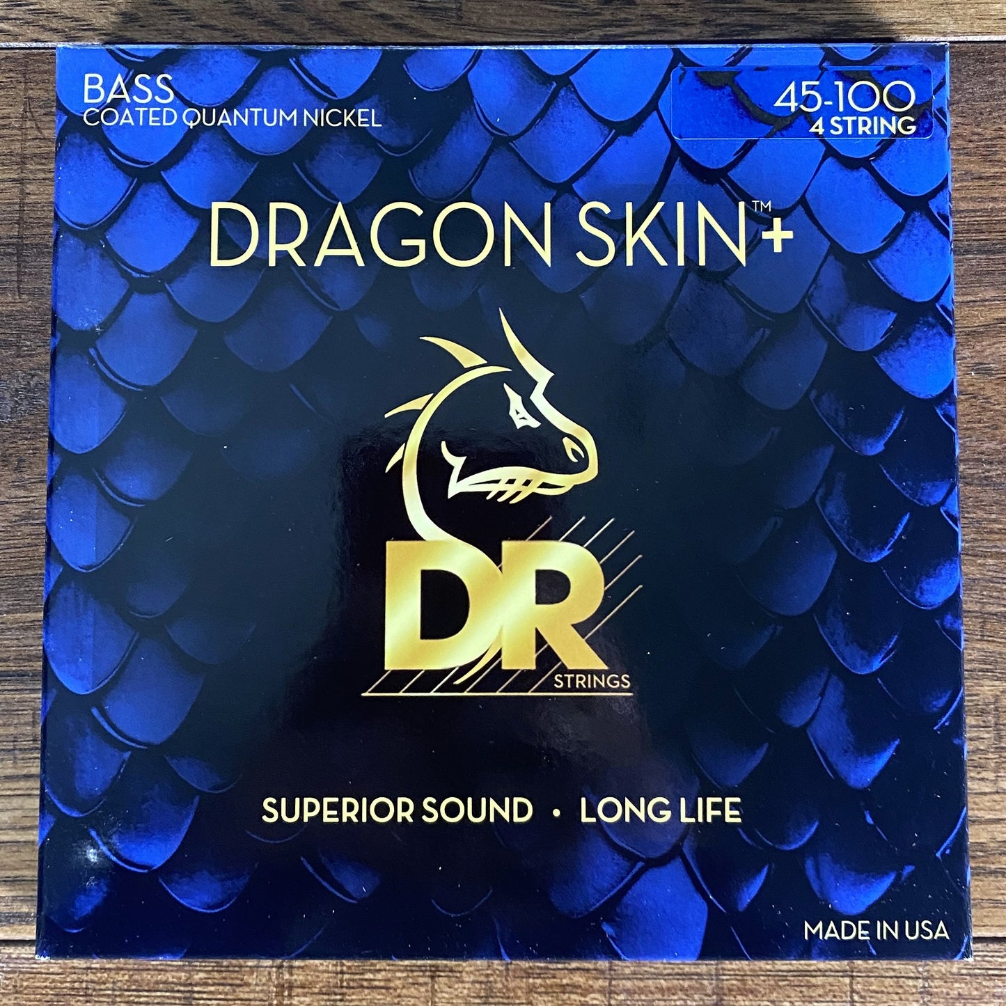 DR Strings DBQ-45/100 Dragon Skins + Coated Nickel 4 String Bass Set Light 45-100