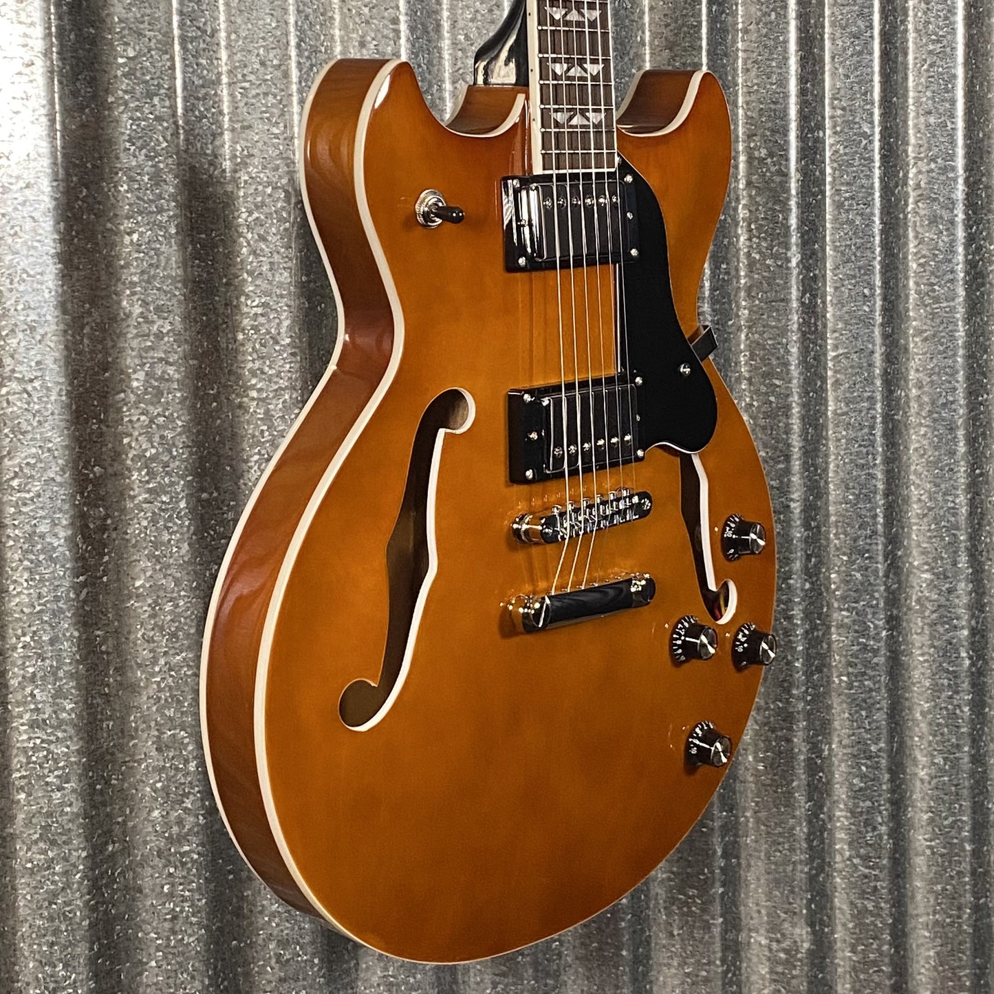 Westcreek Guitars 333 Semi Hollow Body Double Cutaway Amber Brown #0007 Used