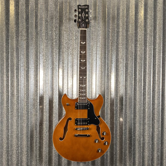 Westcreek Guitars 333 Semi Hollow Body Double Cutaway Amber Brown #0007 Used