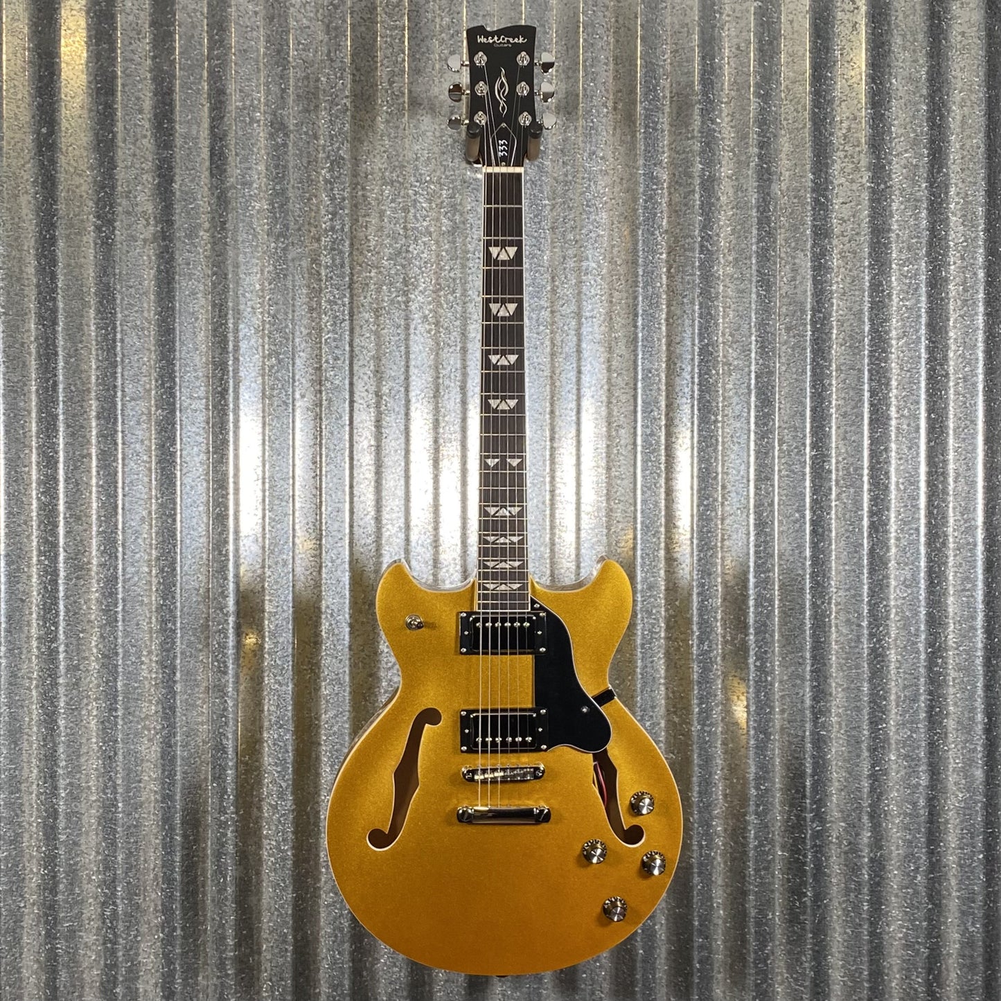 Westcreek Guitars 333 Semi Hollow Body Double Cutaway Gold #0139  Used