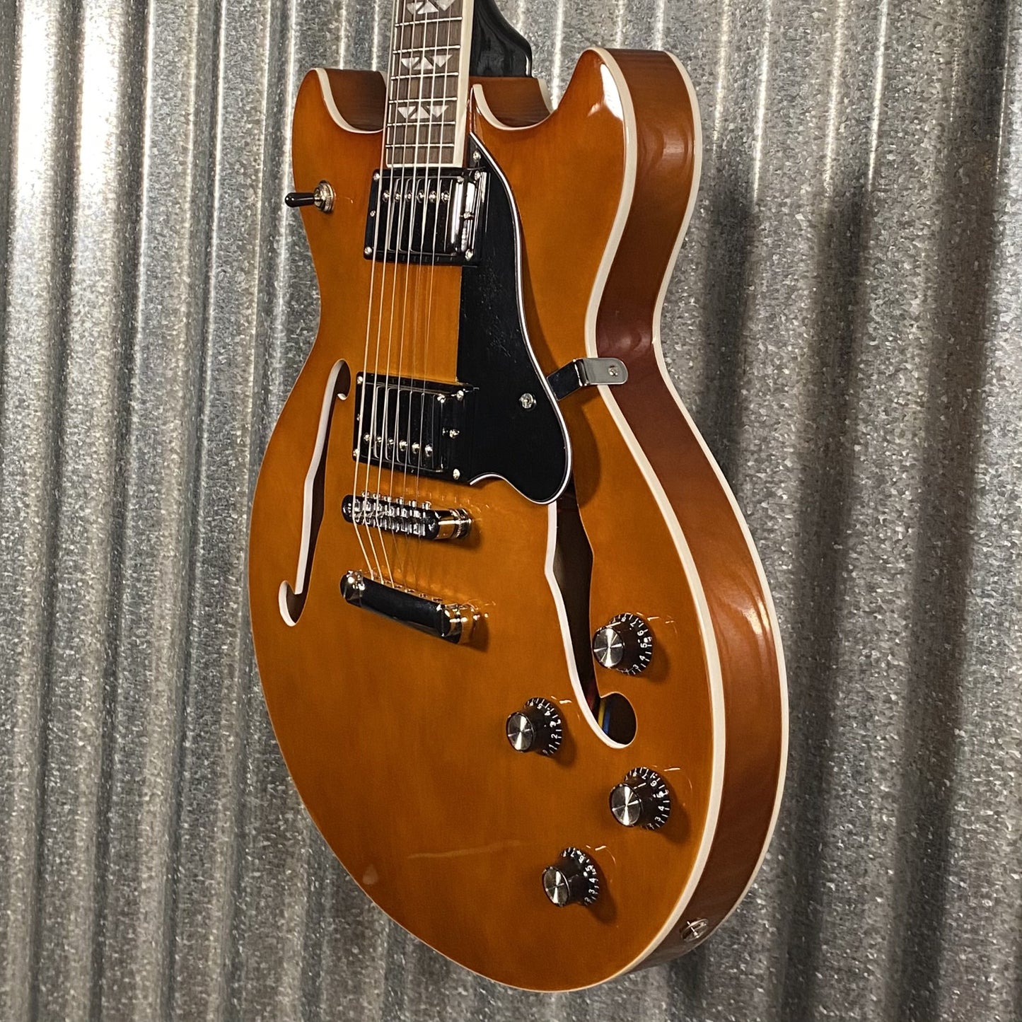 Westcreek Guitars 333 Semi Hollow Body Double Cutaway Amber Brown #0007 Used