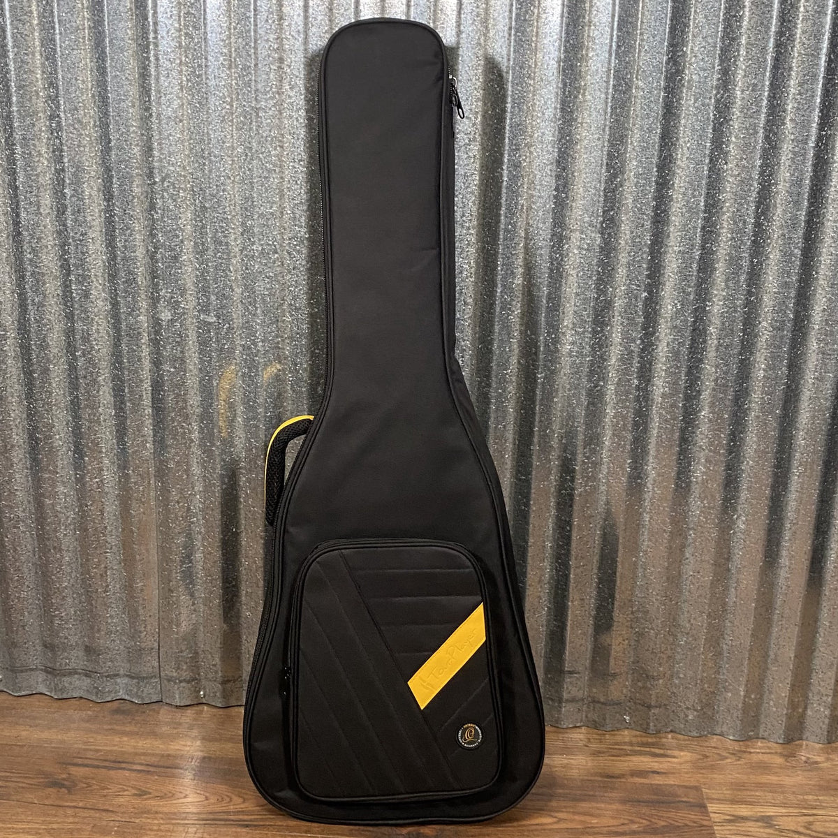 Ortega RTPSTD-SBK Black Thinline Nylon Acoustic Electric Guitar & Bag #0547