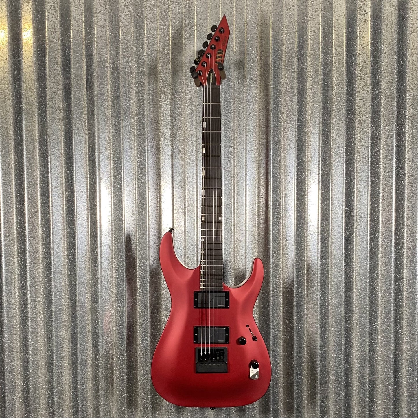 ESP LTD MH-1000 Evertune Candy Apple Red Satin Guitar & Case #0334 Used