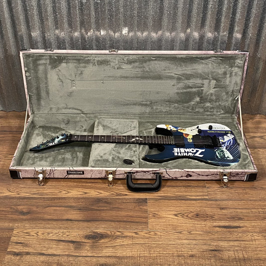 ESP LTD KH-WZ Kirk Hammett White Zombie Graphic EMG Guitar & Case LKHWZ #3630 Used