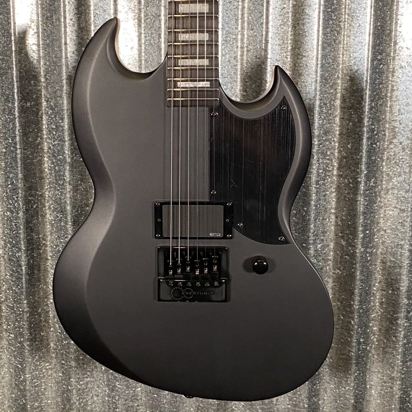 ESP LTD VIPER-1001 Evertune Charcoal Metallic Satin Guitar & Case #0429 Used