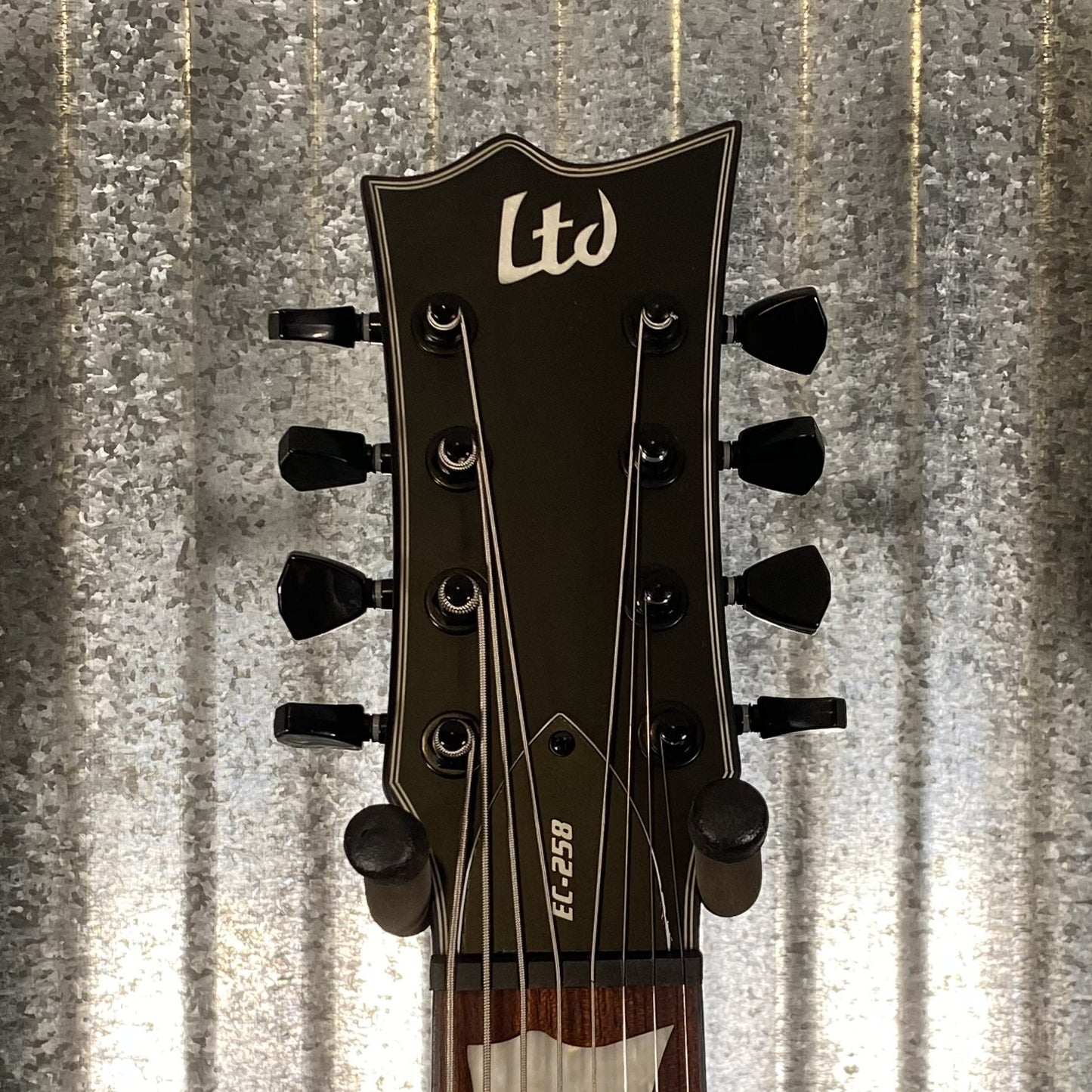 ESP LTD EC-258 8 String Black Satin Guitar EC258BLKS #1595  Used
