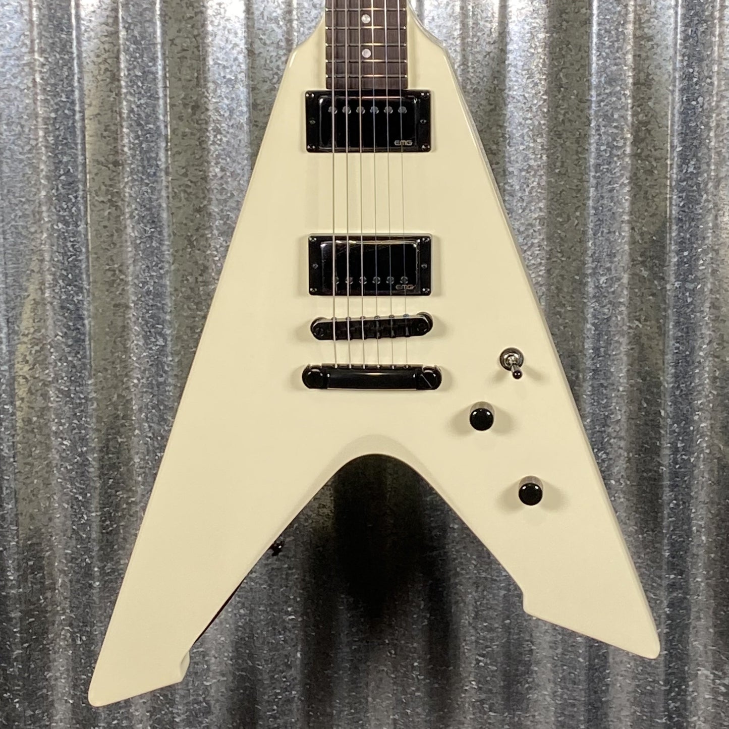 ESP LTD Vulture Jame Hetfield Olympic White Guitar & Case VULTUREOW #0345 Used