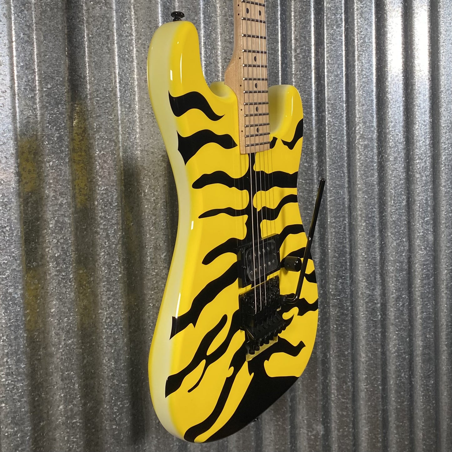 ESP LTD GL-200MT George Lynch Yellow Tiger Stripe Graphic Guitar LGL200MT #0131 Used