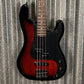 ESP LTD Surveyor 204DX Red Burst 4 String Bass #2036 Used