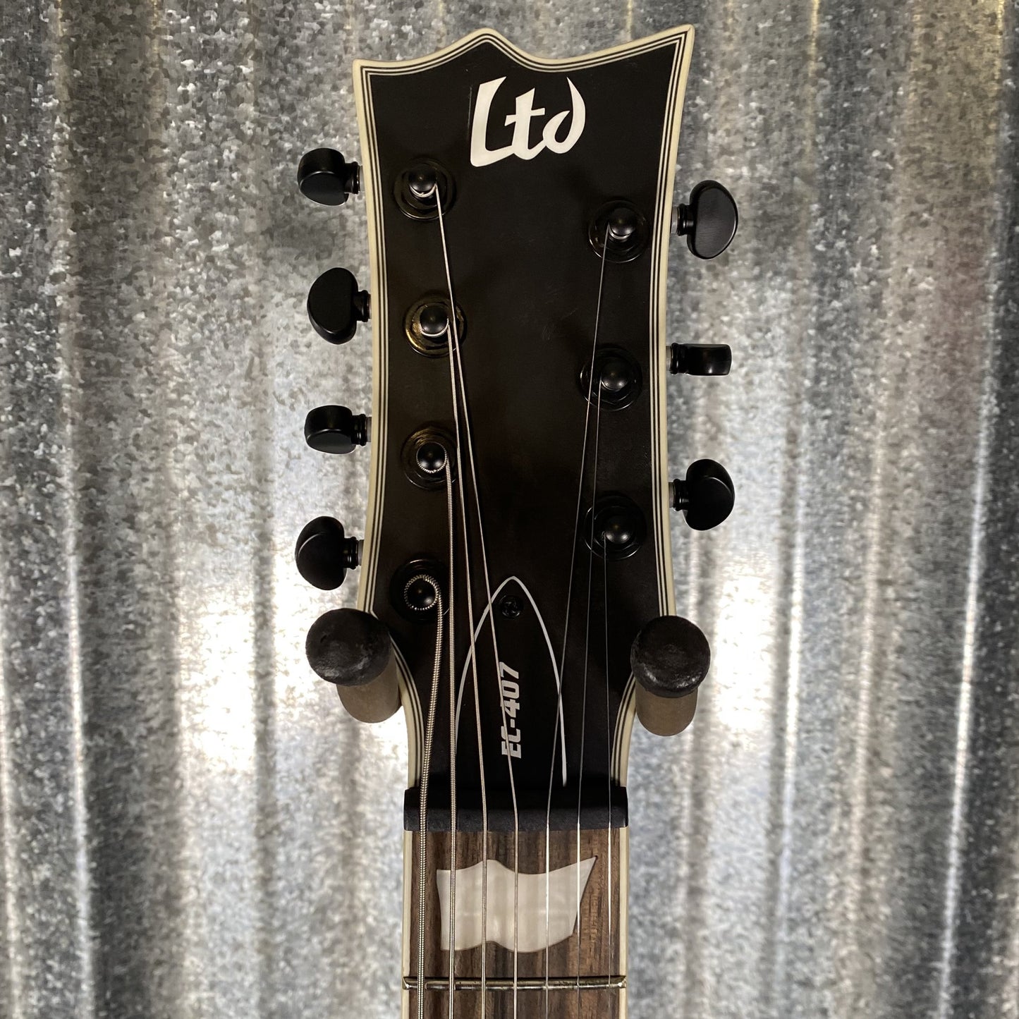 ESP LTD EC-407 7 String Black Satin Guitar EC407BLKS #1218 Used