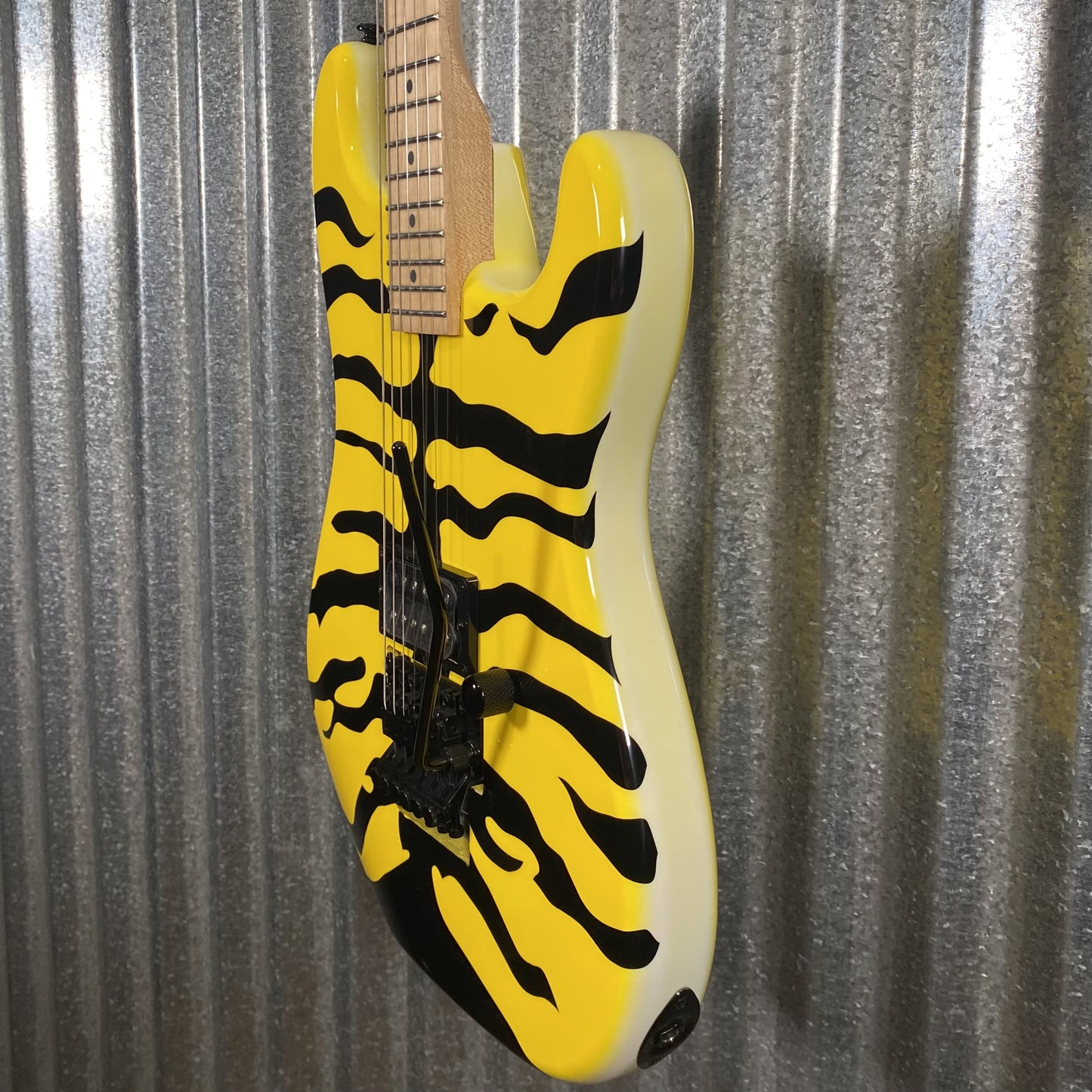 ESP LTD GL-200MT George Lynch Yellow Tiger Stripe Graphic Guitar LGL200MT #0131 Used