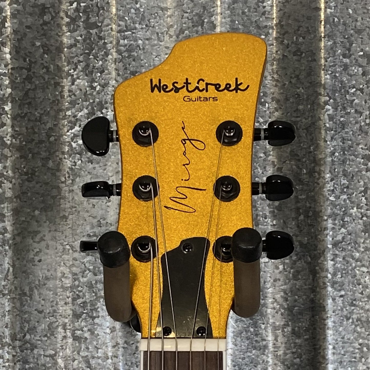 Westcreek Guitars Mirage T Bird Style Dual Humbucker Guitar Gold #0067 Used