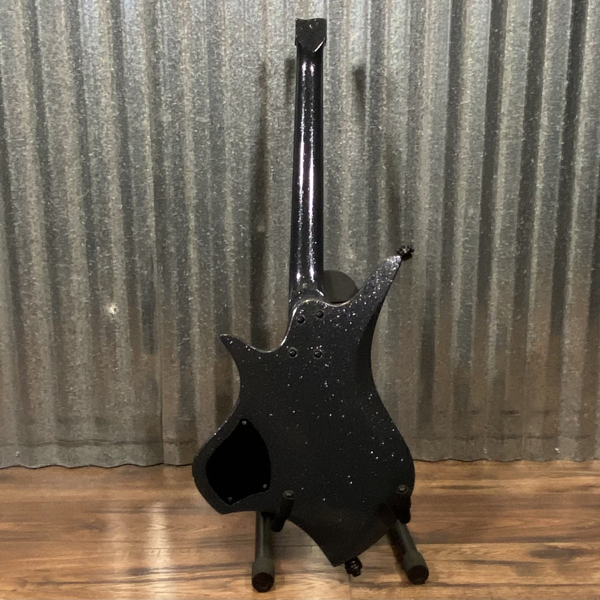 Dhatarattha Custom DHL Black Galaxy Metal Flake Headless Guitar & Case #0000 Used