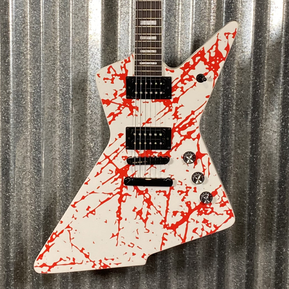 Westcreek Guitars Revenge Explorer Style Scratch White Red #0076 Used