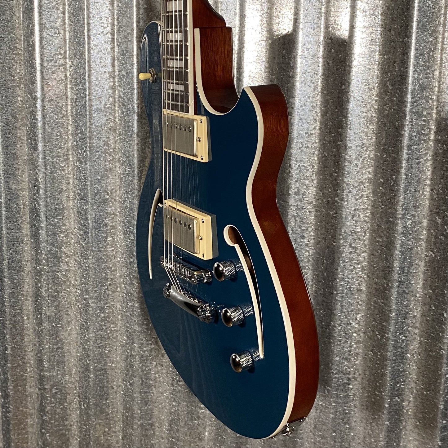 Reverend Roundhouse Air HH High Tide Blue Semi Hollow Guitar #71071