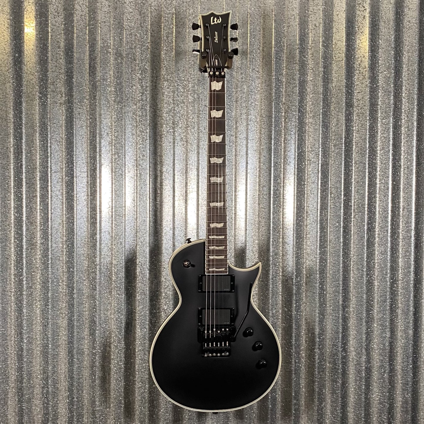 ESP LTD EC-1000 FR Floyd Rose Black Satin EMG Guitar EC1000FRBLKS #0087 Used