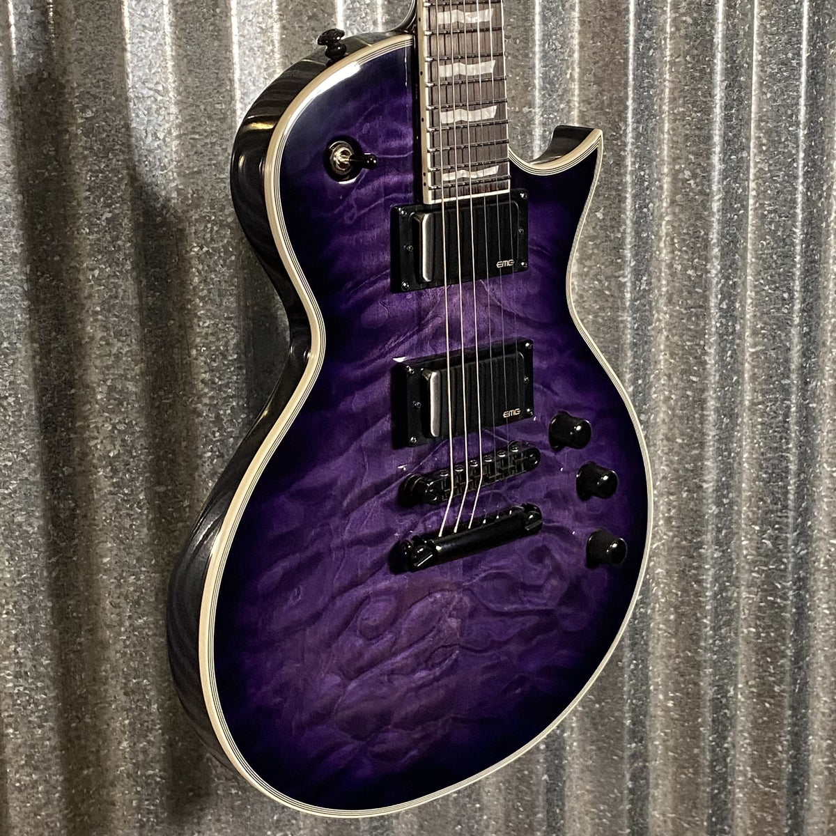 ESP LTD EC-1000 See Thru Purple Sunburst Guitar EC1000QMSTPSB #0866 Used