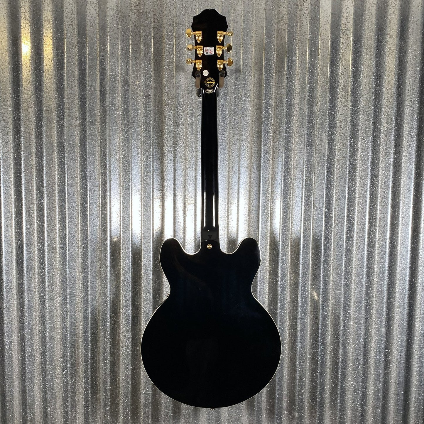 Epiphone Sheraton II Pro Semi Hollow Black Guitar #3545 Used
