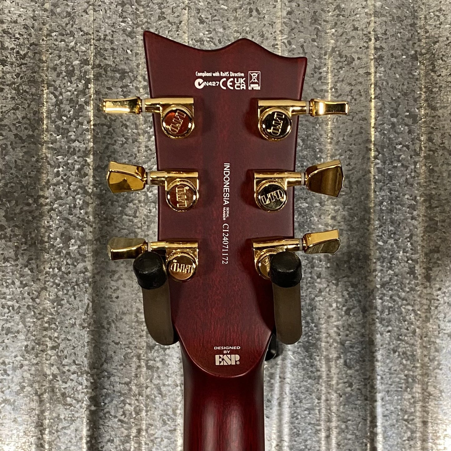 ESP LTD EC-1000T CMT See Thru Black Cherry Guitar #1172 Used