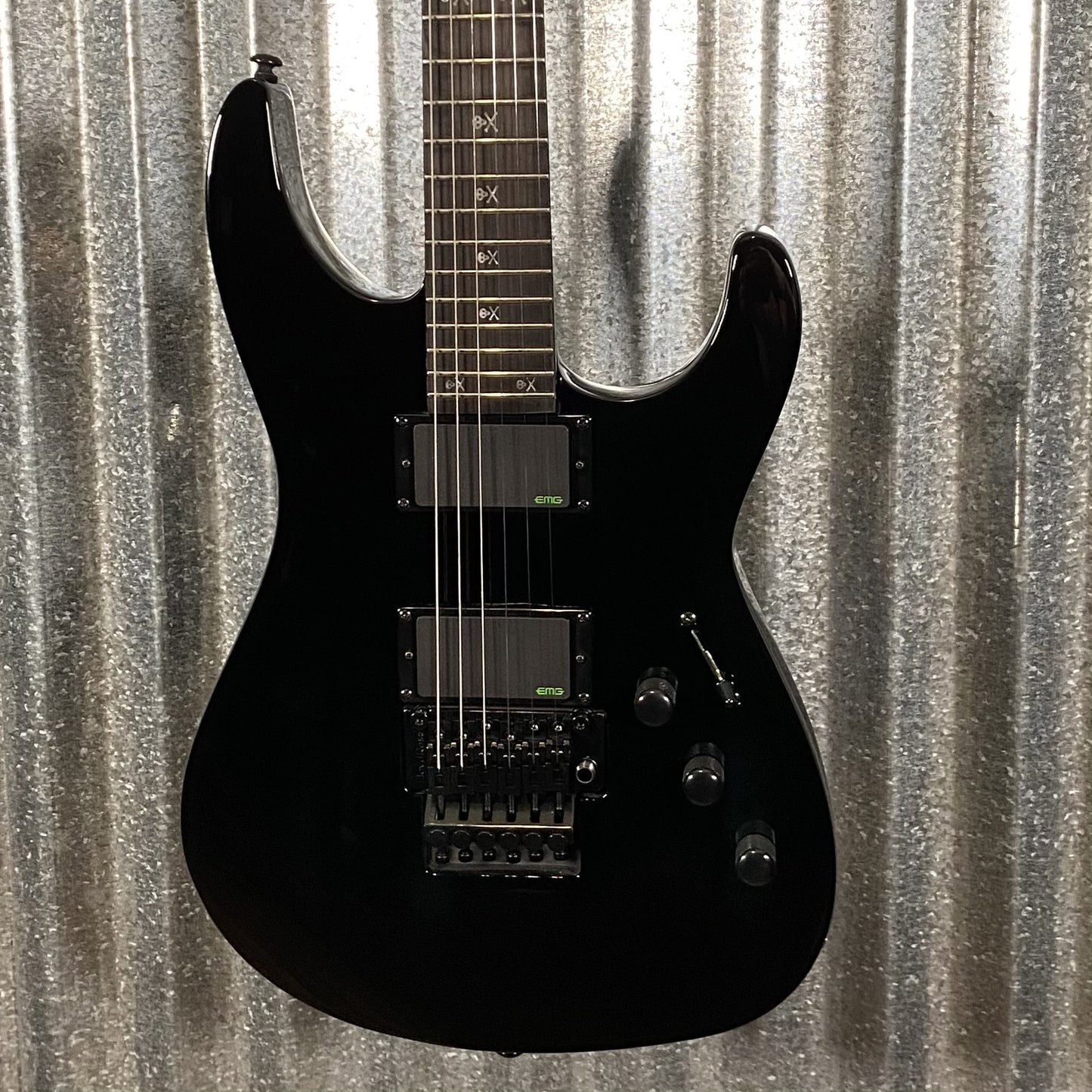 ESP LTD KH-602 Kirk Hammett EMG Black Guitar & Case LKH602 #0557 Used