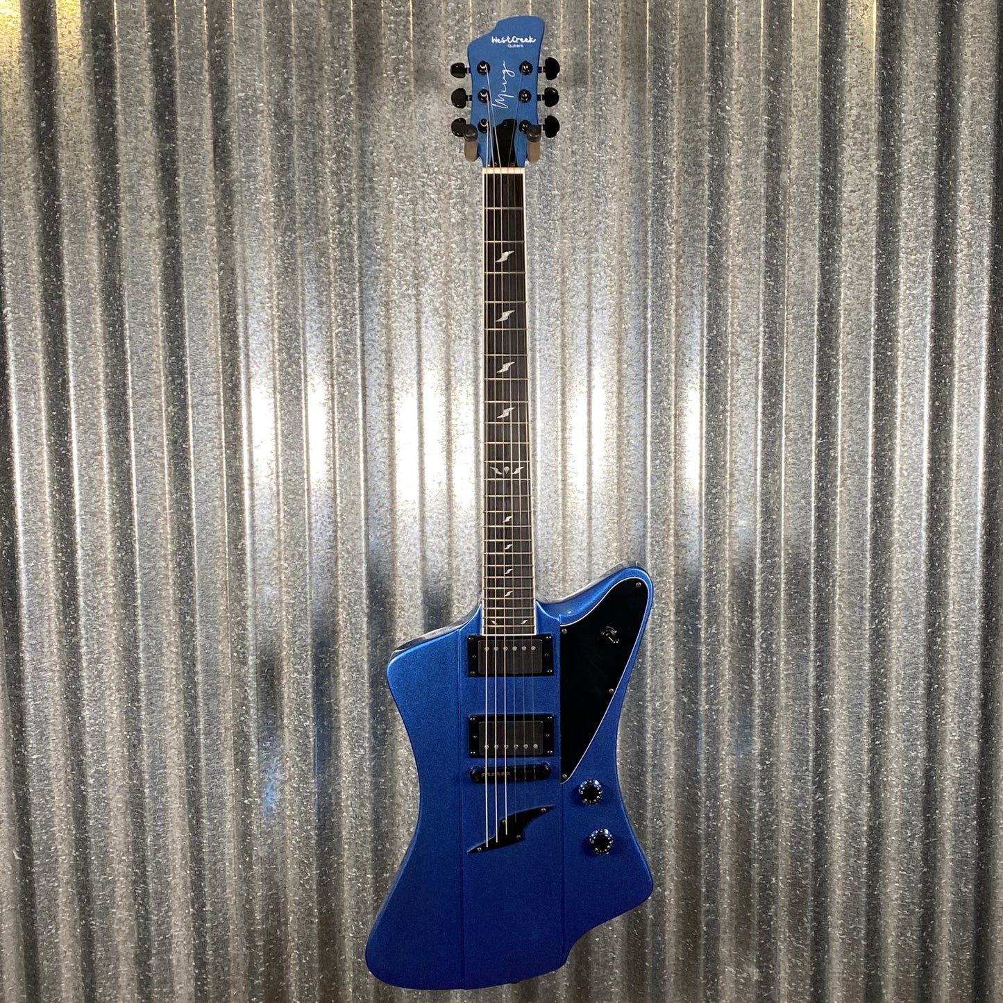 Westcreek Guitars Mirage T Bird Style Dual Humbucker Guitar Blue #0146 Used
