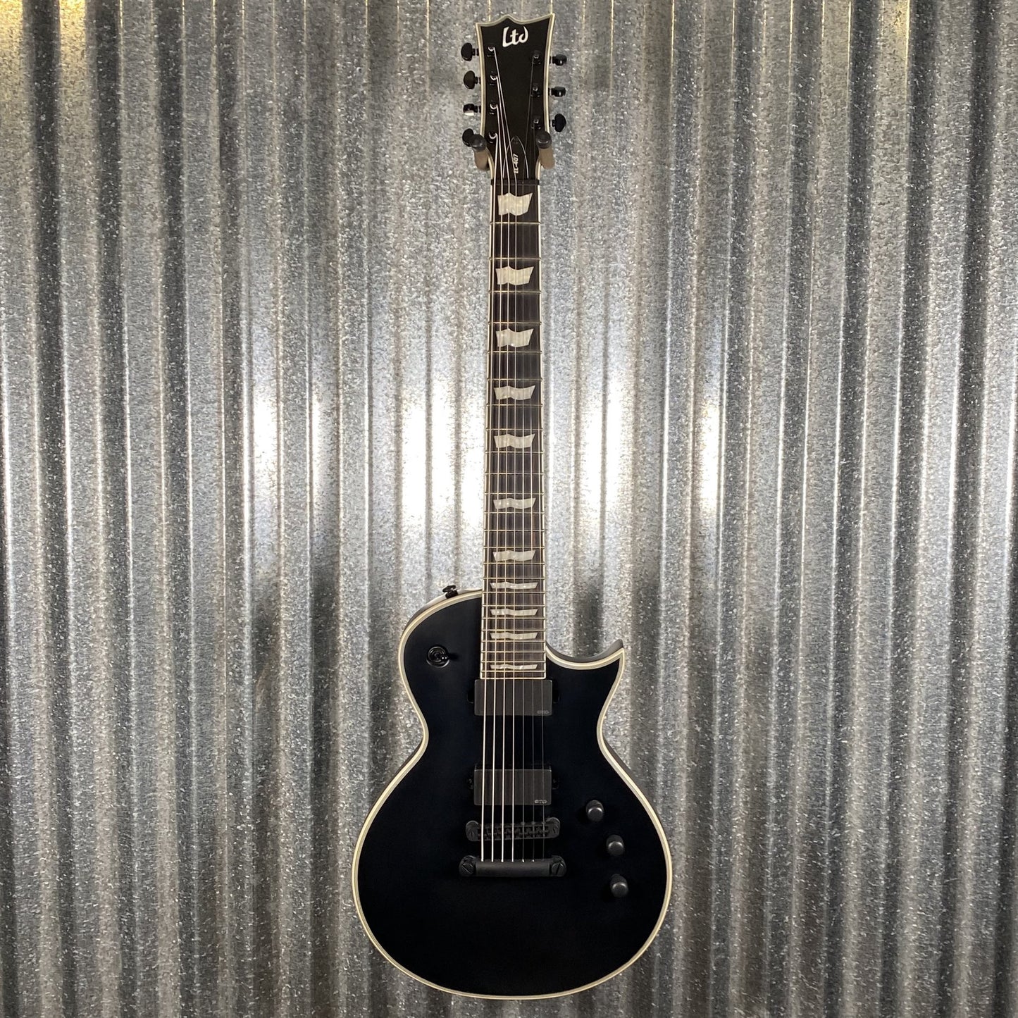 ESP LTD EC-407 7 String Black Satin Guitar EC407BLKS #0794 Used