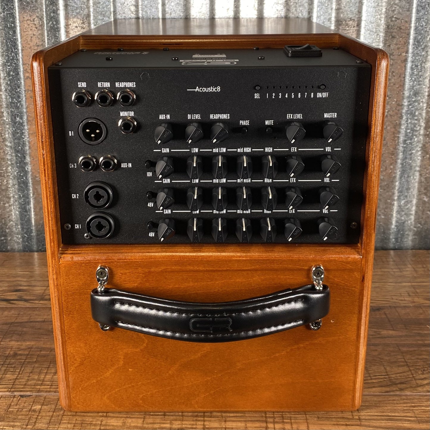 GR Guitar WD Acoustic 8 140 Watt 4 Channel 8" with Effects Acoustic Wood Amplifier Combo Blem #1