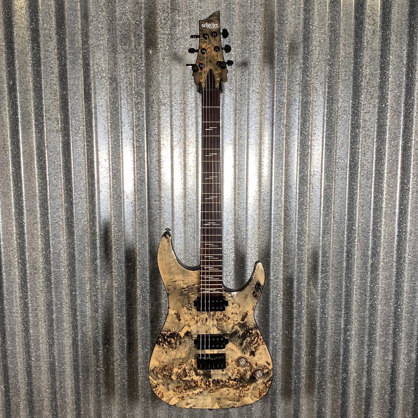 Schecter Omen Elite 6 Charcoal Guitar & Case #0948 Used